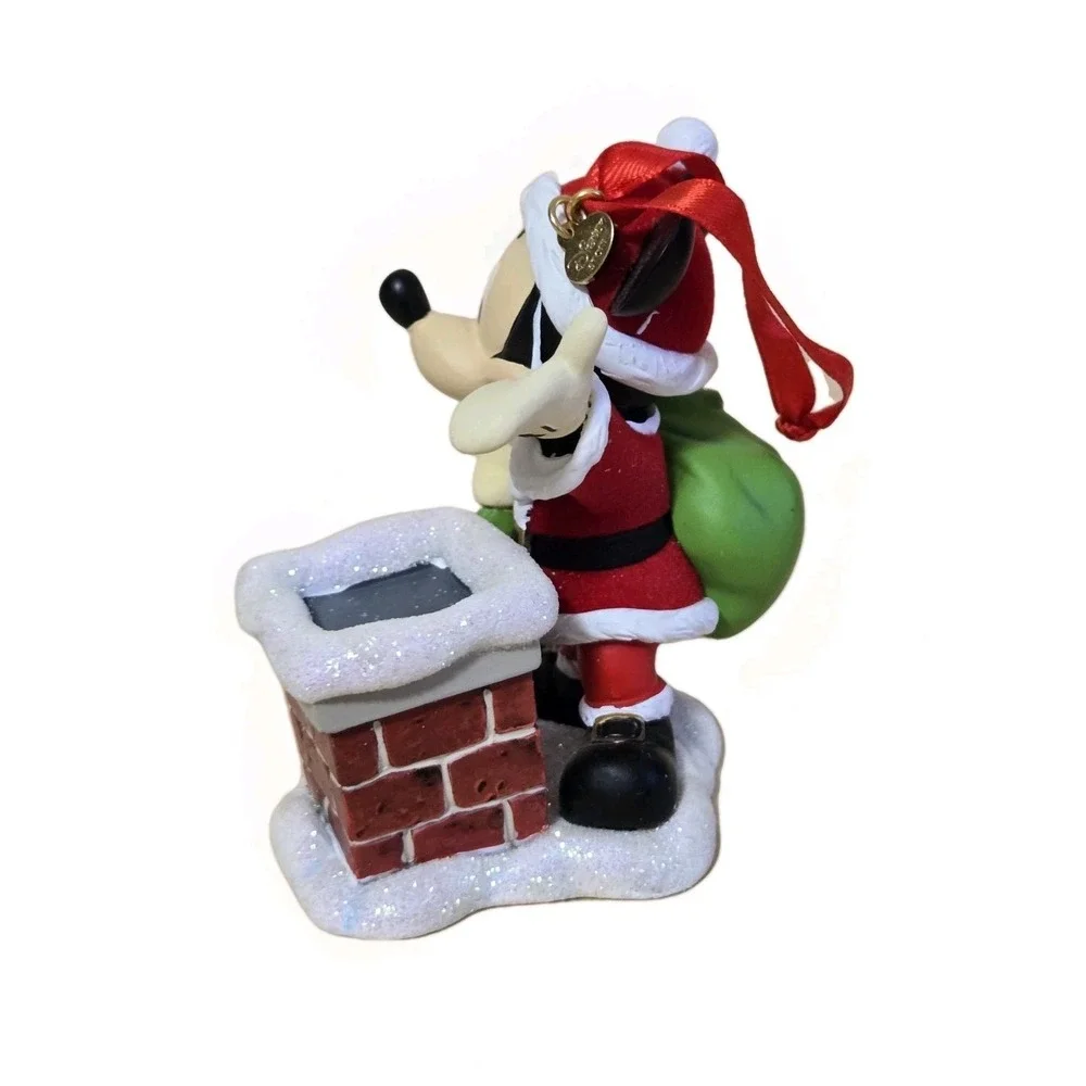 Disney 2013 Sketchbook Santa Claus Mickey Mouse Chimmey Christmas Ornament W Box